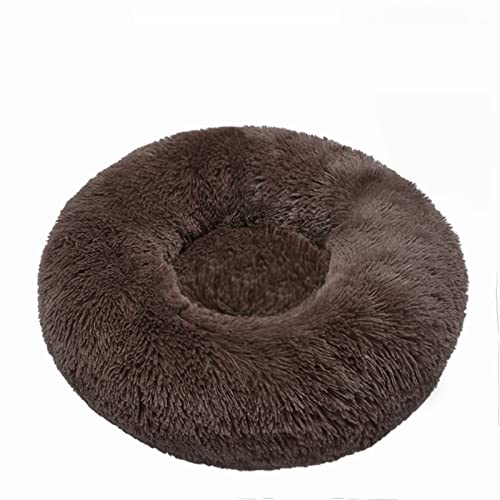 SFQEVHRZ Hundehütte， Haustier Katzenbett Herbst Winter Bequemes warmes tiefes Schlafbett for mittelgroße große Hunde Katzen(Dark Coffee,40cm) von SFQEVHRZ