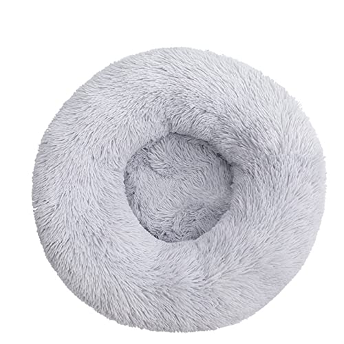 SFQEVHRZ Hundehütte， Haustier Katzenbett Herbst Winter Bequemes warmes tiefes Schlafbett for mittelgroße große Hunde Katzen(Light Gray,40cm) von SFQEVHRZ