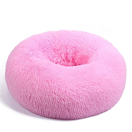 SFQEVHRZ Hundehütte， Haustier Katzenbett Herbst Winter Bequemes warmes tiefes Schlafbett for mittelgroße große Hunde Katzen(Roze,50cm) von SFQEVHRZ