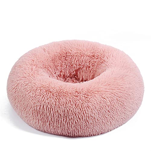 SFQEVHRZ Hundehütte， Haustier Katzenbett Herbst Winter Bequemes warmes tiefes Schlafbett for mittelgroße große Hunde Katzen(Skin Pink,40cm) von SFQEVHRZ