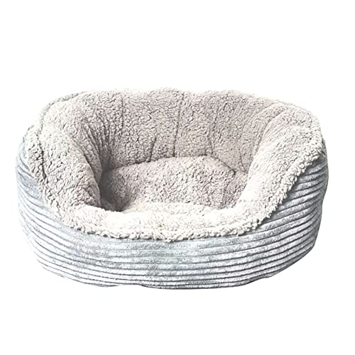 SFQEVHRZ Hundehütte， Hundebett Zwinger Kleine Katze Haustier Welpen Schlafbett Haus Super Weiche Warme Plüsch Pad Samt Matten(60cm) von SFQEVHRZ