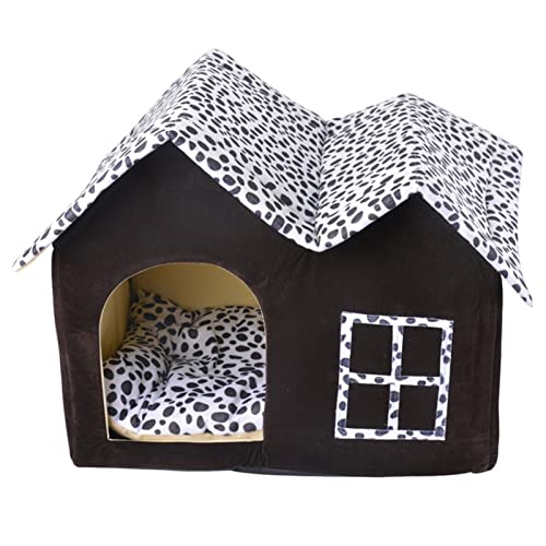 SFQEVHRZ Hundehütte, Hundehütte Warmes, faltbares Welpenbett aus Baumwolle, Dickes Hundebett mit Kissen, weiches, bequemes Haustierbett SFQEVHRZ Hundehütte, Hundehütte Warmes, faltbares Welpenbett aus Baumwolle, Dickes Hundebett mit Kissen, weiches, bequemes Haustierbett von SFQEVHRZ