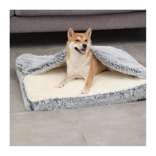 SFQEVHRZ Hundehütte， Superweiches Hundebett, Winter, langes Plüsch, for den Innenbereich, Hundehütten for kleine, mittelgroße und große Hunde(Large) von SFQEVHRZ