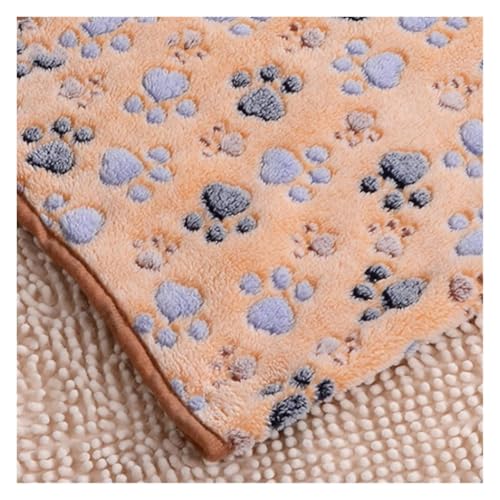 SFQEVHRZ Hundehütte， Warmes Hundehaus-Haustierbett, Bedruckt, Zwinger-Sofa-Matte for Haustierwelpen, faltbares Katzenbett, Hundebett(Blanket 03,Large) von SFQEVHRZ