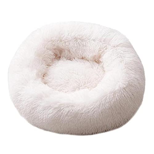 SFQEVHRZ Hundehütte， Weiches Hundebett, waschbar, langes Plüsch, Hundehütte, Katzenhaus, Matten, Sofa for Hundekorb, warmes Haustierbett(Beige,L 70CM) von SFQEVHRZ