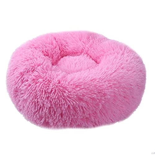 SFQEVHRZ Hundehütte， Weiches Hundebett, waschbar, langes Plüsch, Hundehütte, Katzenhaus, Matten, Sofa for Hundekorb, warmes Haustierbett(F Pink,XS 40CM) von SFQEVHRZ