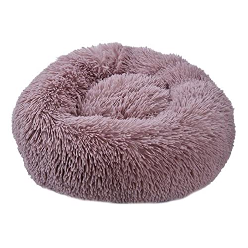 SFQEVHRZ Hundehütte， Weiches Hundebett, waschbar, langes Plüsch, Hundehütte, Katzenhaus, Matten, Sofa for Hundekorb, warmes Haustierbett(H Light Brown,S 50CM) von SFQEVHRZ