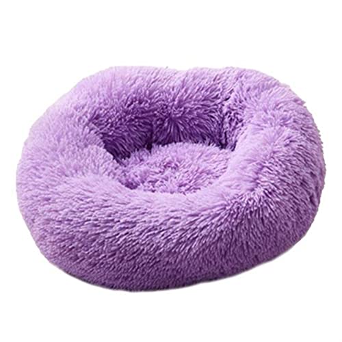 SFQEVHRZ Hundehütte， Weiches Hundebett, waschbar, langes Plüsch, Hundehütte, Katzenhaus, Matten, Sofa for Hundekorb, warmes Haustierbett(Purple,XXXL 100CM) von SFQEVHRZ