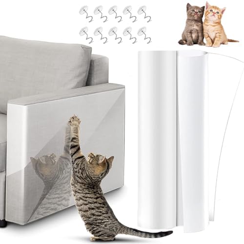 Katze Kratzschutz,20cm*5m Kratzschutz Katze Tape,Petslucent Katzen Anti Kratz Tape,Kratzschutz Sofa Katze Pad,Selbstklebend Katze Kratzschutzfolie,Für Sofa Möbel Tür Kratzschutz. von SFSSHUI