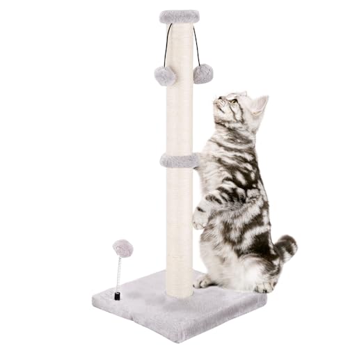 82 cm hoher Kratzbaum mit Sisalseil für große Indoor-Katzen, 3 Ballspielzeuge und eine stabile schwere Basis 82 cm hoher Kratzbaum mit Sisalseil für große Indoor-Katzen, 3 Ballspielzeuge und eine stabile schwere Basis von SGAVAHSG