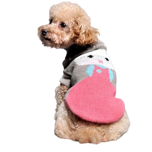 Hundepullover und Katzenpullover, Stilvoller warmer Pullover für kleine Hunde, gestrickter Welpenpullover Weste für Herbst und Winter, weicher Rollkragenpullover für Katzen, Chihuahuas, M von SGAVAHSG