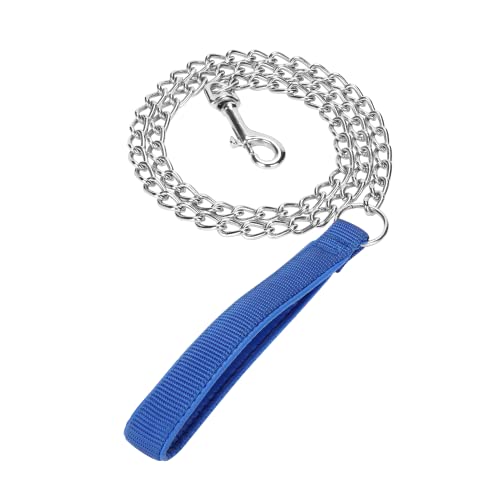 SGODA Robuste Hundeleine mit Metallkette, kaufest, mit weichem Griff, für große Haustiere, 1,2 m x 3,5 mm, Blau SGODA Robuste Hundeleine mit Metallkette, kaufest, mit weichem Griff, für große Haustiere, 1,2 m x 3,5 mm, Blau von SGODA