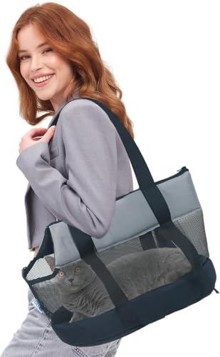 Atmungsaktive Umhängetasche für Hunde und Katzen - Tragbarer Haustierträger mit verstellbarem Schultergurt und Sicherheitsfunktionen von SGSspecial
