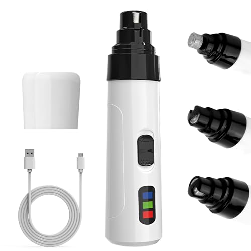 SGZIOO Silent Diamond Bit Hunde-Nagelschleifer, elektrische Hunde-Nagelfeile mit Sicherheitsabdeckung und 3 Arten von Nagellack, USB wiederaufladbar, zwei Drehgeschwindigkeiten, Hundekrallenschleifer SGZIOO Silent Diamond Bit Hunde-Nagelschleifer, elektrische Hunde-Nagelfeile mit Sicherheitsabdeckung und 3 Arten von Nagellack, USB wiederaufladbar, zwei Drehgeschwindigkeiten, Hundekrallenschleifer von SGZIOO