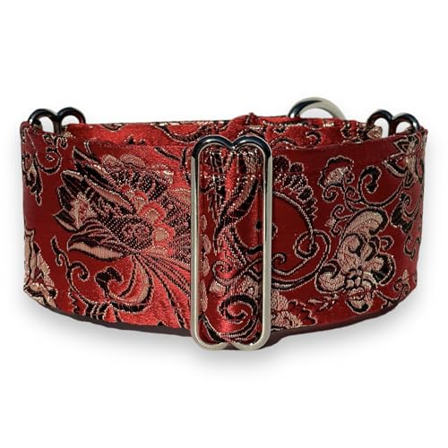 Hundehalsband, handgefertigt, Martingale, Windhund/Saluki/Whippet, 5,6 cm breit, 35,6 cm - 45,7 cm Hundehalsband, handgefertigt, Martingale, Windhund/Saluki/Whippet, 5,6 cm breit, 35,6 cm - 45,7 cm von SGang