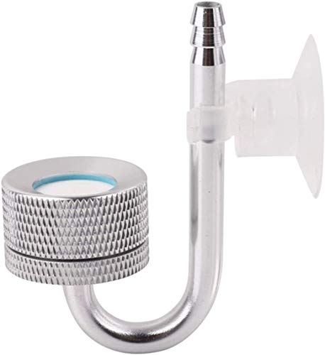 Aquarium Zerstäuber, Aquarium CO2 Diffusor, Aquarium Bubbler, Hängende Edelstahl Spiegeloberfläche Sauerstoff Diffusor mit für Aquarium Wasser Pflanze Zubehör (Silber) von SGerste