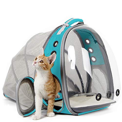 Rucksack mit Katzenblase, erweiterbar, transparent, für Kätzchen, kleine Hunde bis zu 5 kg, Rucksack für Katzen Rucksack mit Katzenblase, erweiterbar, transparent, für Kätzchen, kleine Hunde bis zu 5 kg, Rucksack für Katzen von SGerste