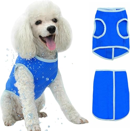 SH-RuiDu Blue Pet Kühlweste, 3-lagige Verdunstungskühljacke mit Haken-N-Loop-Verschluss für kleine und mittelgroße Hunde und Katzen, Größe L SH-RuiDu Blue Pet Kühlweste, 3-lagige Verdunstungskühljacke mit Haken-N-Loop-Verschluss für kleine und mittelgroße Hunde und Katzen, Größe L von SH-RuiDu