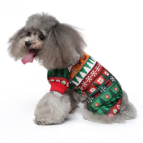 SH-RuiDu Haustier-Hundekleidung, Weihnachtspyjama, Haustier-Kostüm, Halloween, Jumpsuit von SH-RuiDu