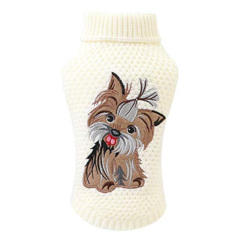 SH-RuiDu Haustierpullover, für Hunde und Welpen, gestrickt, warme Strickware von SH-RuiDu