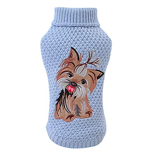 SH-RuiDu Haustierpullover, für Hunde und Welpen, gestrickt, warme Strickware von SH-RuiDu