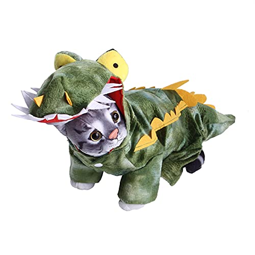 SH-RuiDu Lustiges Hunde-Krokodil-Kostüm, Kätzchen-Cartoon-Kleidung, bezaubernde Haustier-Party-Outfits, Katzenbekleidung, Tier-warme Outfits Kleidung von SH-RuiDu