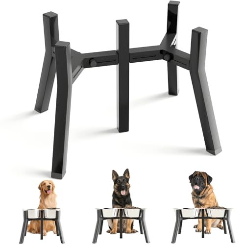 SHAINFUN Hundenapfständer für mittelgroße und große Hunde, erhöhte Hundenäpfe, verstellbare Breite für 17,8–26,9 cm breite Hundenäpfe, erhöhter Futternapf und Wassernapf, 27,9 cm hoher SHAINFUN Hundenapfständer für mittelgroße und große Hunde, erhöhte Hundenäpfe, verstellbare Breite für 17,8–26,9 cm breite Hundenäpfe, erhöhter Futternapf und Wassernapf, 27,9 cm hoher von SHAINFUN