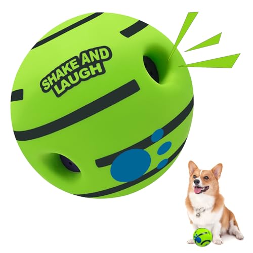 SHAKE AND LAUGH Hundespielzeug Ball, interaktiver Hundeball, Shaking mit Gibbering Sound, für Training & Herding S, 3.14in (8cm) von SHAKE AND LAUGH