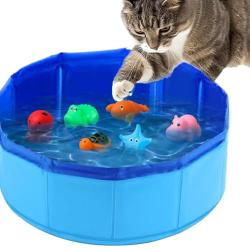 Katzenpool-Spielzeug mit Fisch, Wasser, Katzenspielzeug, tragbares Schwimmbad-Katzenspielzeug, faltbarer Katzenpool mit interaktivem Fischspielzeug, Katzenspielzeug, Fischpool, um den Jägerinstinkt Katzenpool-Spielzeug mit Fisch, Wasser, Katzenspielzeug, tragbares Schwimmbad-Katzenspielzeug, faltbarer Katzenpool mit interaktivem Fischspielzeug, Katzenspielzeug, Fischpool, um den Jägerinstinkt von SHANGYU