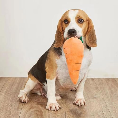 SHANGYU Beruhigendes Karottenspielzeug, großes quietschendes Hundespielzeug, Karotten-Stil, quietschendes großes Plüsch-Hundespielzeug, Hundekauspielzeug, interaktives Hundespielzeug, Kauspielzeug für SHANGYU Beruhigendes Karottenspielzeug, großes quietschendes Hundespielzeug, Karotten-Stil, quietschendes großes Plüsch-Hundespielzeug, Hundekauspielzeug, interaktives Hundespielzeug, Kauspielzeug für von SHANGYU