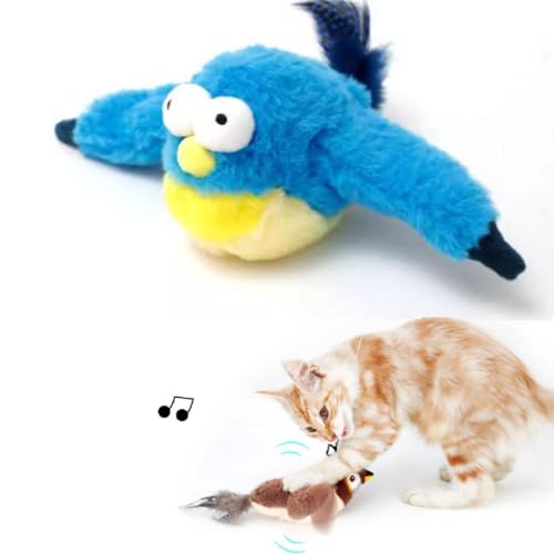 SHANGYU Flappy Vogel-Katzenspielzeug, simuliertes Zwitschern, Vogel-Katzenspielzeug, flatternde Flügel, automatisches Zwitschern, fliegender Vogel, Katzenspielzeug, flatternde Flügel mit Melodie (B) SHANGYU Flappy Vogel-Katzenspielzeug, simuliertes Zwitschern, Vogel-Katzenspielzeug, flatternde Flügel, automatisches Zwitschern, fliegender Vogel, Katzenspielzeug, flatternde Flügel mit Melodie (B) von SHANGYU