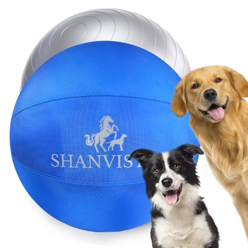 Herding Ball für Hunde, 55,9 cm, robuster Hüteball für australische Schäferhunde und Border Collies – langlebiges Trainingsspielzeug für mittelgroße und große Rassen – Spielen im Freien und im Garten von SHANVISTA