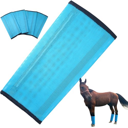 SHANVISTA Fliegenstiefel für Pferde, 4 Stück, atmungsaktives Mesh-Design mit weichem Besatz für Komfort, reduziert Stomping, Hufschäden und Ermüdung der Beine von SHANVISTA