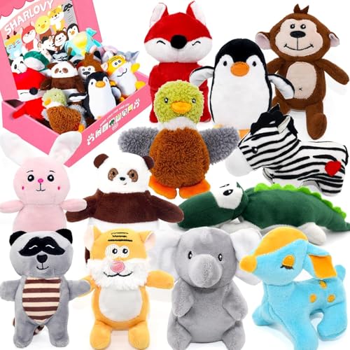 SHARLOVY Dog Squeaky Toys for Small Dogs,Stuffed Animal Puppy Toys,Cute Puppy Chew Toys for Dog Teething Toys, Pet Toys for Small to Medium Dogs,Soft Dog Toys,Plush Dog Toy Pack 12 In Gift Box SHARLOVY Dog Squeaky Toys for Small Dogs,Stuffed Animal Puppy Toys,Cute Puppy Chew Toys for Dog Teething Toys, Pet Toys for Small to Medium Dogs,Soft Dog Toys,Plush Dog Toy Pack 12 In Gift Box von SHARLOVY