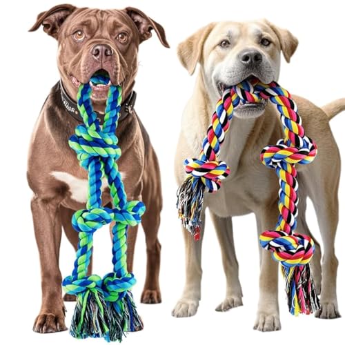 SHARLOVY Hundespielzeug aus Seil für aggressive Kauer, robustes Kauspielzeug für große Hunde, langlebige Baumwolle, Seilspielzeug für mittelgroße bis große Rassen, Zahnreinigung, Langeweile, Training, SHARLOVY Hundespielzeug aus Seil für aggressive Kauer, robustes Kauspielzeug für große Hunde, langlebige Baumwolle, Seilspielzeug für mittelgroße bis große Rassen, Zahnreinigung, Langeweile, Training, von SHARLOVY