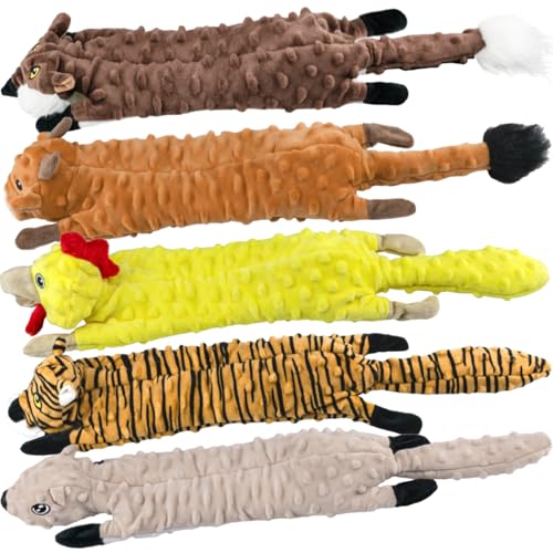 SHARLOVY Hundespielzeug mit Quietschelement, Plüsch, Kauspielzeug für Welpen, Haustierspielzeug, knisterndes Hundespielzeug, keine Füllung, Tiere, Hundespielzeug, Kauspielzeug für kleine Hunde, 5 SHARLOVY Hundespielzeug mit Quietschelement, Plüsch, Kauspielzeug für Welpen, Haustierspielzeug, knisterndes Hundespielzeug, keine Füllung, Tiere, Hundespielzeug, Kauspielzeug für kleine Hunde, 5 von SHARLOVY