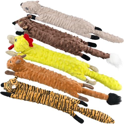 SHARLOVY Hundespielzeug mit Quietschelement, Plüsch, Kauspielzeug für Welpen, Haustierspielzeug, knisterndes Hundespielzeug, keine Füllung, Tiere, Hundespielzeug, Kauspielzeug für mittelgroße Hunde, 5 SHARLOVY Hundespielzeug mit Quietschelement, Plüsch, Kauspielzeug für Welpen, Haustierspielzeug, knisterndes Hundespielzeug, keine Füllung, Tiere, Hundespielzeug, Kauspielzeug für mittelgroße Hunde, 5 von SHARLOVY