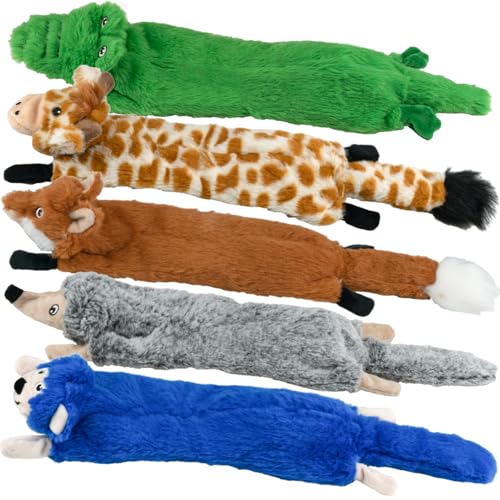 SHARLOVY Quietschendes Hundespielzeug, keine Füllung, 5 Stück, Plüsch-Hundespielzeug für große Hunde, knisterndes Hundespielzeug, langlebiges Kauspielzeug, Plüsch, niedliche Tiere, Welpenspielzeug zum SHARLOVY Quietschendes Hundespielzeug, keine Füllung, 5 Stück, Plüsch-Hundespielzeug für große Hunde, knisterndes Hundespielzeug, langlebiges Kauspielzeug, Plüsch, niedliche Tiere, Welpenspielzeug zum von SHARLOVY