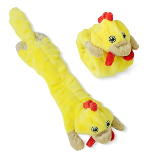 SHARLOVY Quietschendes Hundespielzeug für Hunde – Huhn, knisterndes Hundespielzeug, Blasen-Plüsch, Haustierspielzeug, Welpenspielzeug zum Zahnen, keine Füllung, Hundespielzeug, Kauspielzeug für große SHARLOVY Quietschendes Hundespielzeug für Hunde – Huhn, knisterndes Hundespielzeug, Blasen-Plüsch, Haustierspielzeug, Welpenspielzeug zum Zahnen, keine Füllung, Hundespielzeug, Kauspielzeug für große von SHARLOVY