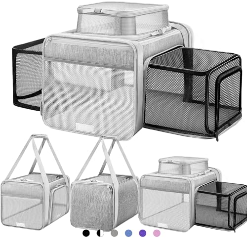Top and 2 Sides Expandable Cat Carrier 18x11x11, TSA Airline Approved Dog Carrier for Medium Dogs, Soft Side Pet Carrier with Self-Locking Zippers for Kitten,Rabbit, Puppy, Guinea Pig Grey Top and 2 Sides Expandable Cat Carrier 18x11x11, TSA Airline Approved Dog Carrier for Medium Dogs, Soft Side Pet Carrier with Self-Locking Zippers for Kitten,Rabbit, Puppy, Guinea Pig Grey von SHARLOVY