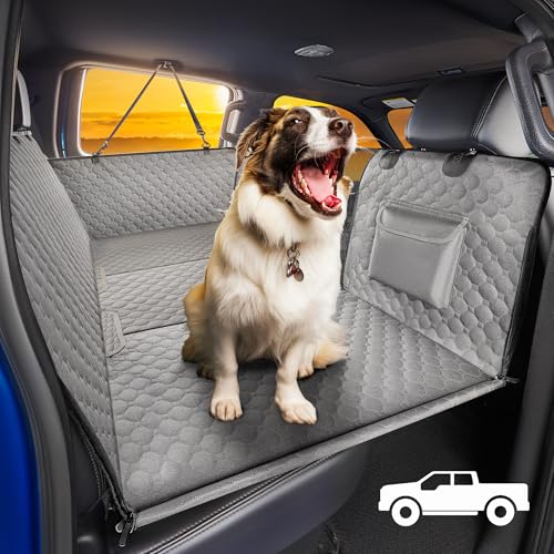 XL LKW-Rücksitzverlängerung für Hunde, große harte Unterseite, Hundeautositzbezug für Rücksitz, robuste Hunde-Auto-Hängematte, wasserdichte Haustier-Sitzbezüge für LKWs, F150, Ram1500 und große SUV XL LKW-Rücksitzverlängerung für Hunde, große harte Unterseite, Hundeautositzbezug für Rücksitz, robuste Hunde-Auto-Hängematte, wasserdichte Haustier-Sitzbezüge für LKWs, F150, Ram1500 und große SUV von SHARLOVY