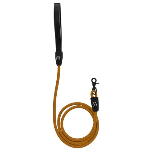 ShawnCo Basecamp Hundeleine aus Seil, hochwertig, langlebig, mit weichem Neopren gepolstertem, reflektierendem Griff für kleine, mittelgroße und große Hunde (Sunset Orange, 1,5 m) von SHAWNCO