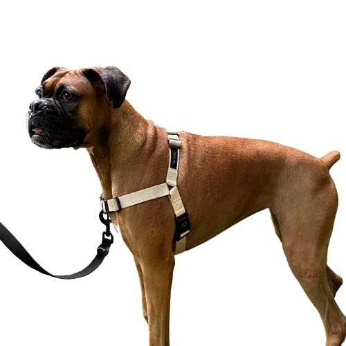 ShawnCo Dream Walk Hundegeschirr gegen Ziehen, verstellbar, bequem, einfach zu bedienen, Haustierhalfter, um das Ziehen für kleine, mittelgroße und große Hunde zu stoppen (Treibholz, S) von SHAWNCO