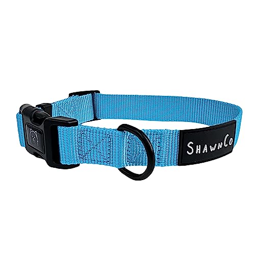 ShawnCo Dream Walk Hundehalsband, hochwertig, verstellbares und bequemes Haustierhalsband für kleine, mittlere, große und extra große Hunde (L, Ozeanisches Blau) von SHAWNCO