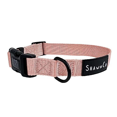 ShawnCo Dream Walk Hundehalsband, hochwertig, verstellbares und bequemes Haustierhalsband für kleine, mittlere, große und extra große Hunde (L, Roségold) von SHAWNCO