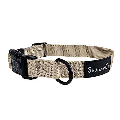 ShawnCo Dream Walk Hundehalsband, hochwertig, verstellbares und bequemes Haustierhalsband für kleine, mittlere, große und extra große Hunde (L, Treibholz) von SHAWNCO