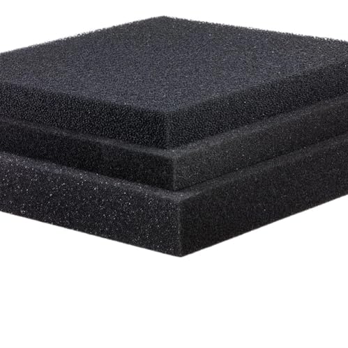 Aquarium-Zubehör, biochemischer Baumwollfilter, praktischer Fischtank-Teich-Schaumschwammfilter, schwarz, mehrere Größen, 15/25/35/50 PPI Für Aquarien(50x12x2cm,25PPI) von SHBHWS