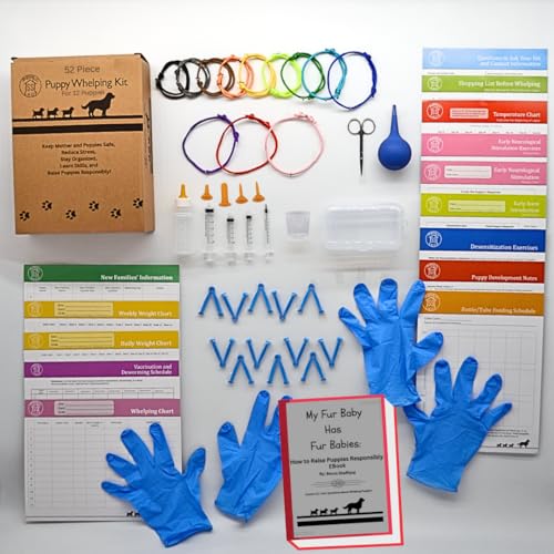 SheffieldSSShop Welpen-Welpen-Welpen-Welpen-Welpen-Welpen-Aufzucht-Set für Welpen, Geburtszubehör für schwangere Hunde, Verwendung in Welpen-Box, Halsbänder für Neugeborene, Welpenflaschen zum von SHEFFIELD SS SHOP