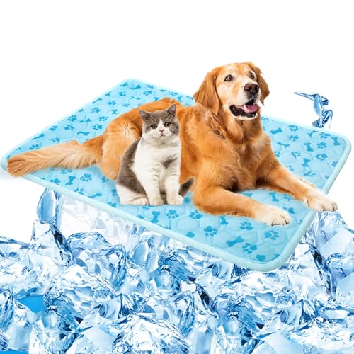SHEJIZE Hunde Kühlmatte Hund Kühlkissen Selbstkühlende Matte für Hunde Waschbar Kühldecke Kühlende Hundeunterlage SHEJIZE Hunde Kühlmatte Hund Kühlkissen Selbstkühlende Matte für Hunde Waschbar Kühldecke Kühlende Hundeunterlage von SHEJIZE