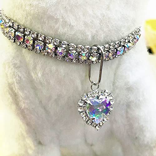 Haustierhalsband mit Strasssteinen, funkelnd, 3 Reihen, Kristall-Diamant-Hundehalsband, verstellbare Strasssteine, Hochzeitshalsband, Welpen-Mädchen, glitzernde Halskette, Anhänger, Schmuck für kleine Haustierhalsband mit Strasssteinen, funkelnd, 3 Reihen, Kristall-Diamant-Hundehalsband, verstellbare Strasssteine, Hochzeitshalsband, Welpen-Mädchen, glitzernde Halskette, Anhänger, Schmuck für kleine von SHEKAKO